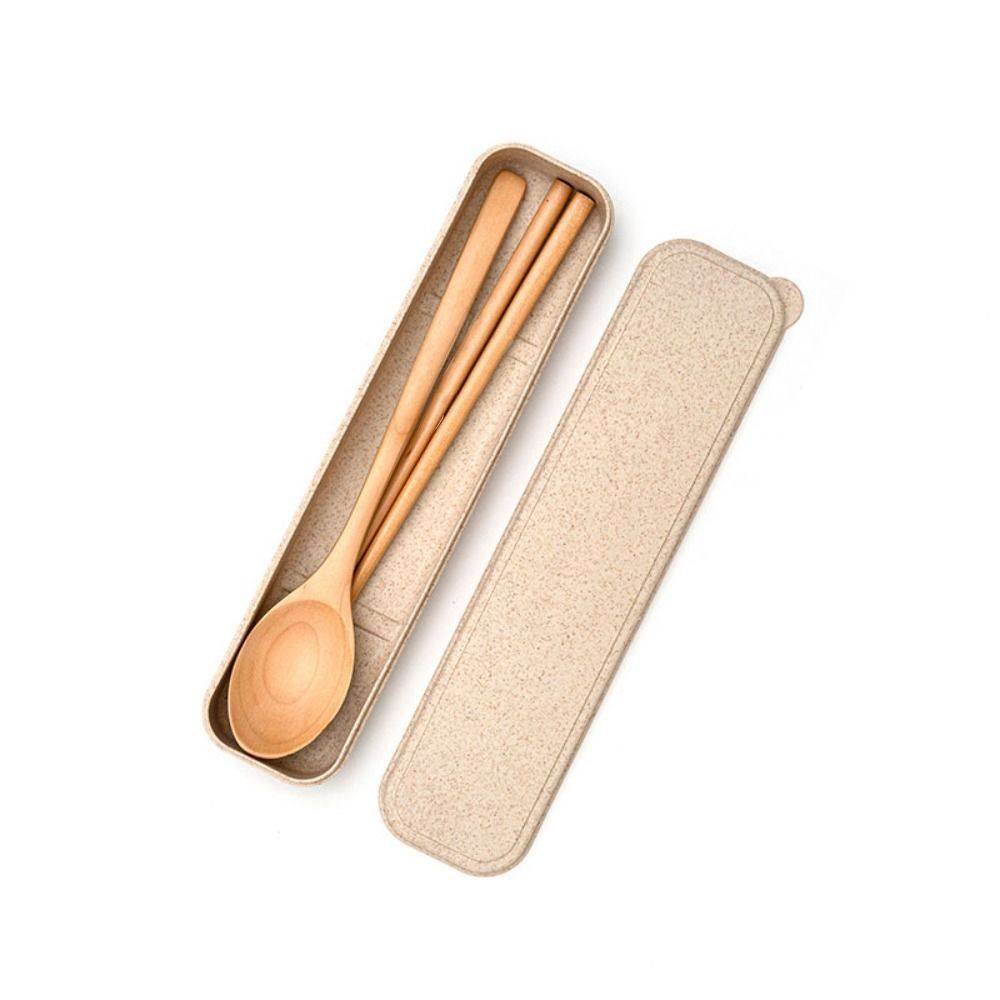 Picnic With Box Wooden Chopsti - đánh giá và giá Bamboo Cutlery Travel