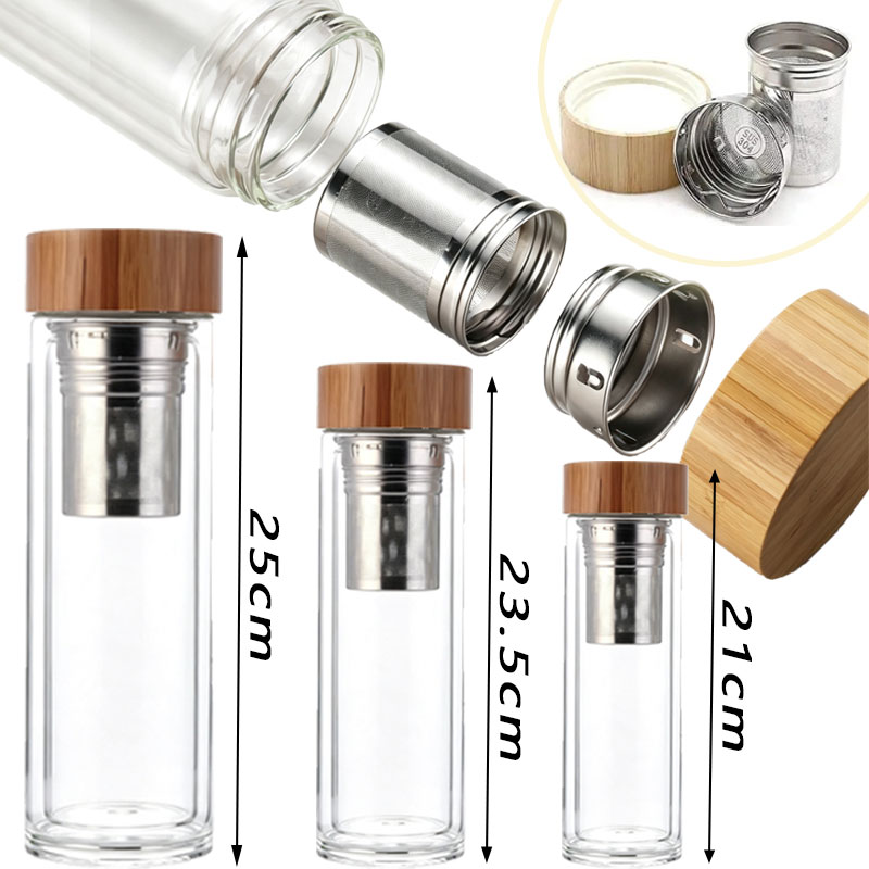 300/400/500ml Double-layer Gla - đánh giá và giá Bamboo Cutlery Travel