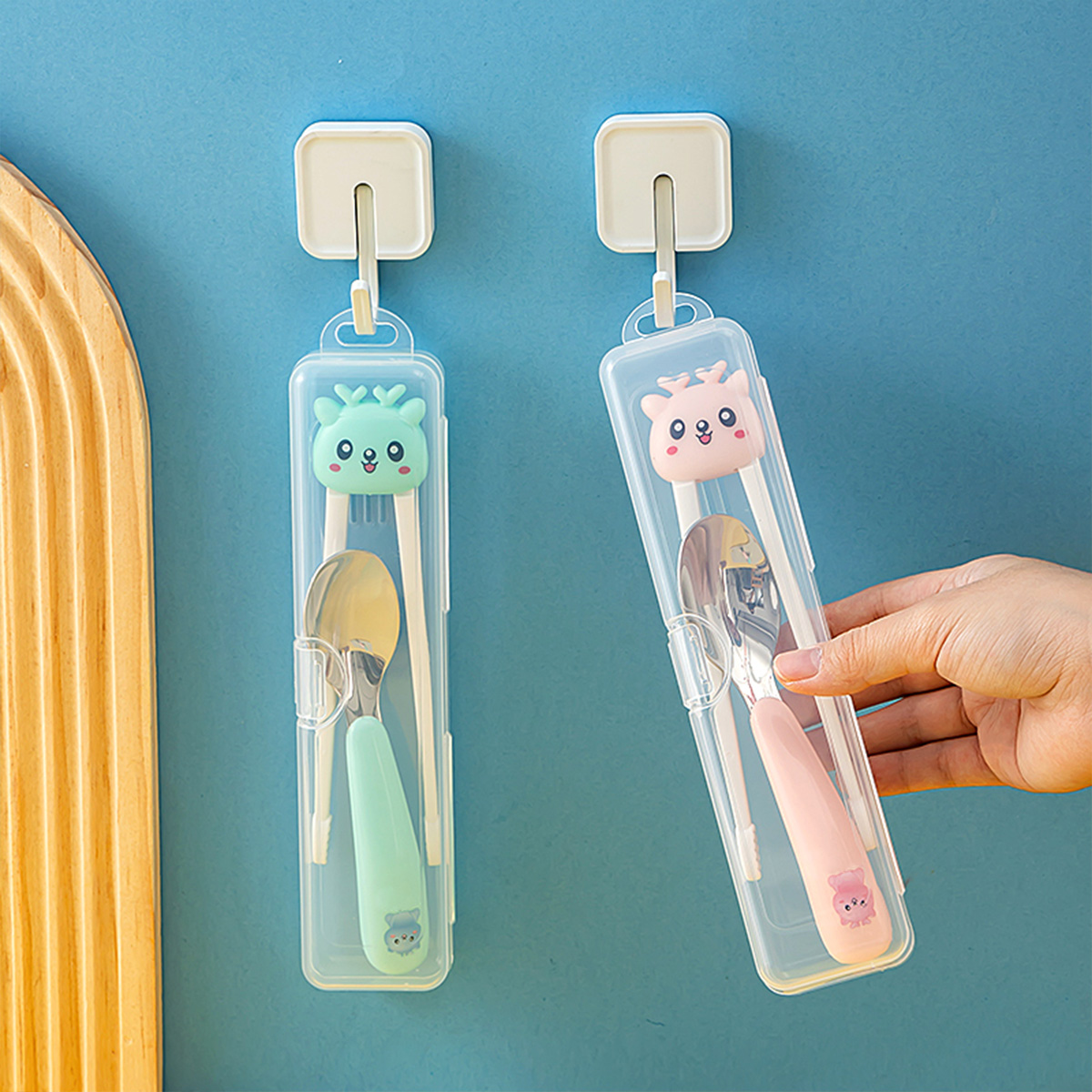 Portable Transparent Tableware - đánh giá và giá Bamboo Cutlery Travel