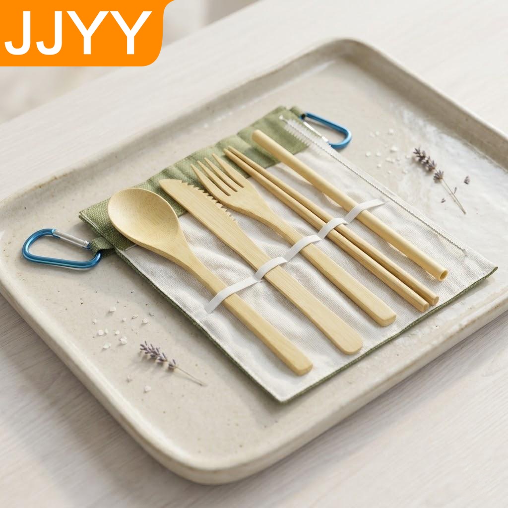 Reusable Bamboo Travel Cutlery - đánh giá và giá Bamboo Cutlery Travel