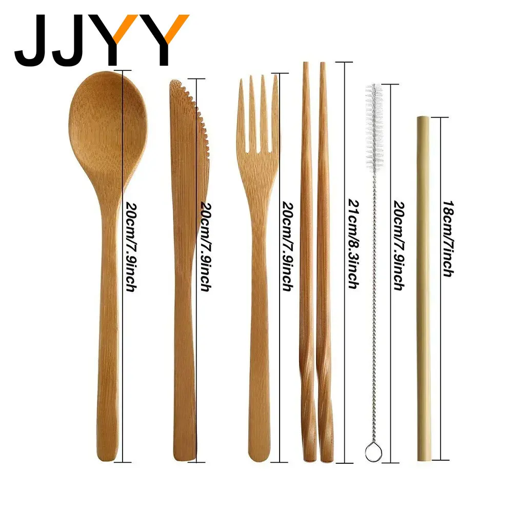 Reusable Bamboo Travel Cutlery - đánh giá và giá Bamboo Cutlery Travel