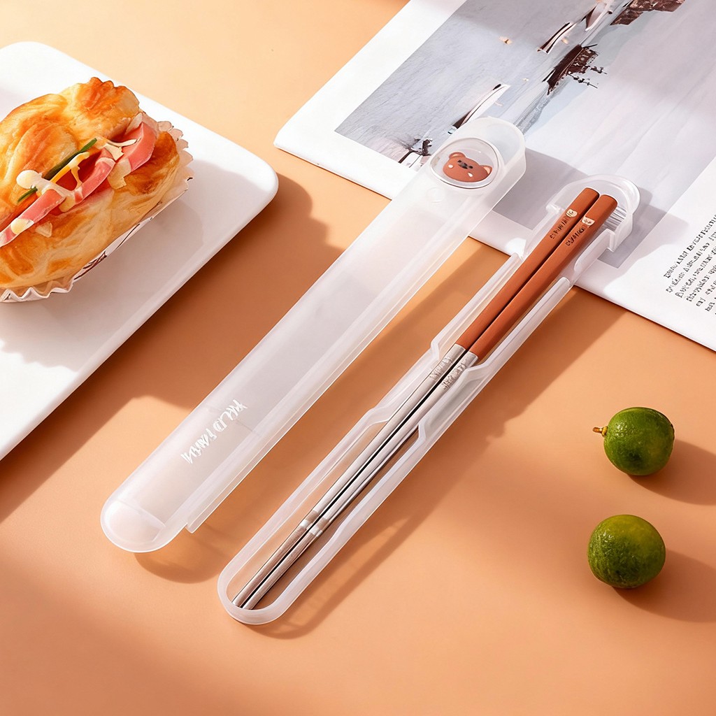 1 Pair Portable Chopsticks 316 - đánh giá và giá Bamboo Cutlery Travel