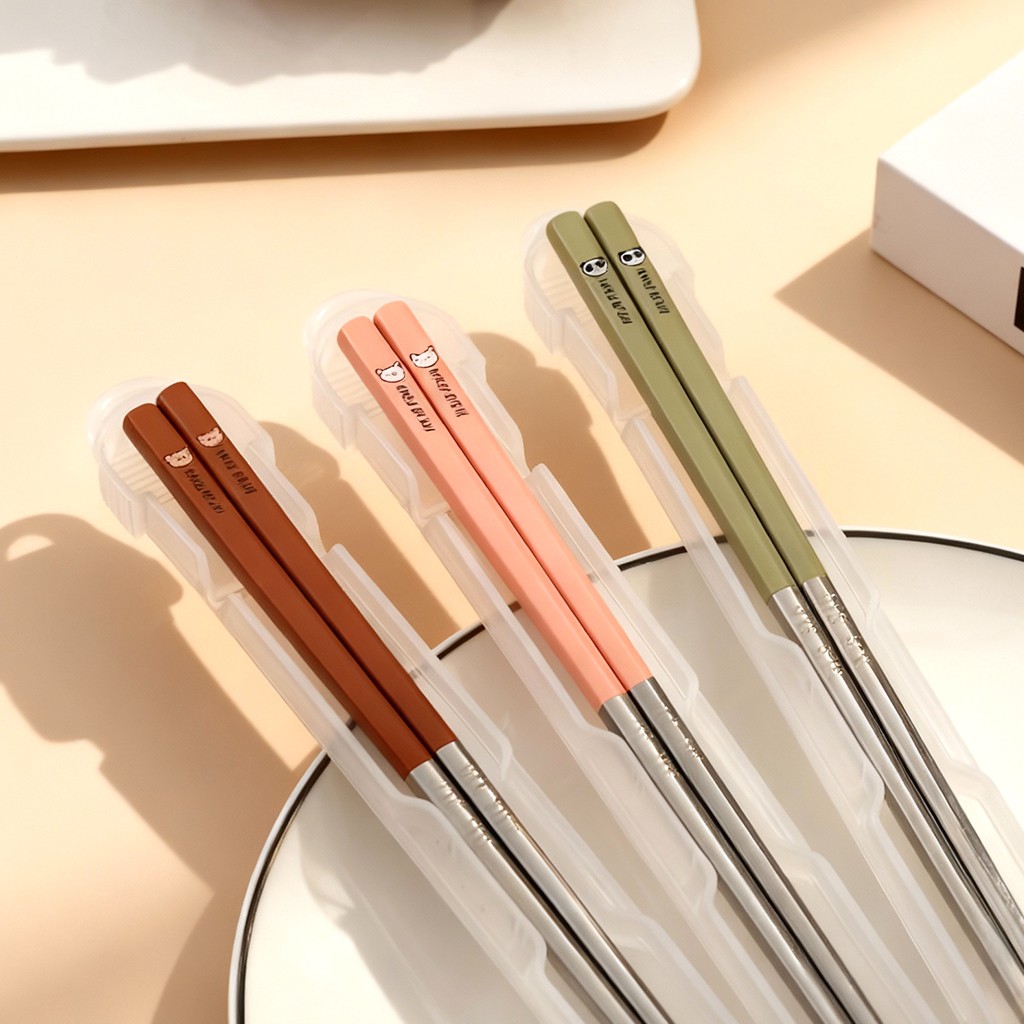 1 Pair Portable Chopsticks 316 - đánh giá và giá Bamboo Cutlery Travel