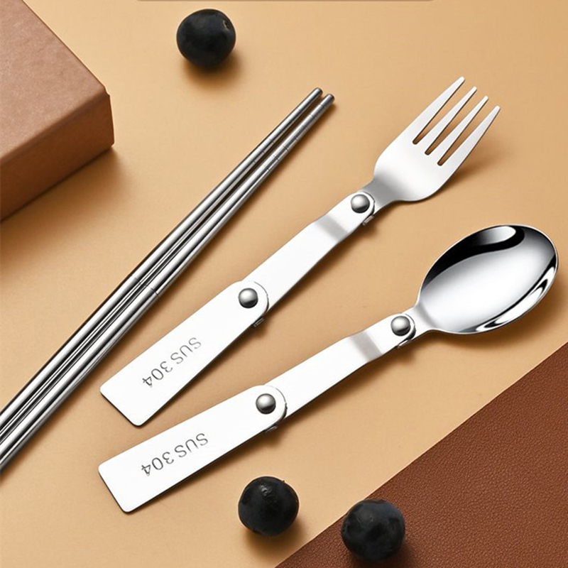 1PC/3PCS Stainless Steel Porta - đánh giá và giá Bamboo Cutlery Travel